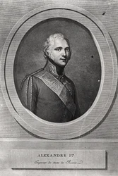 Ritratto di Alessandro I (1777-1825) inciso da Pierre Alexandre Tardieu (1756-1844)